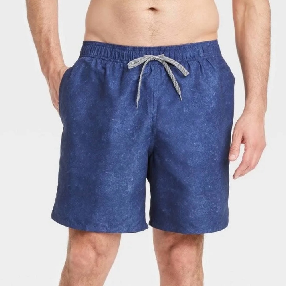 Goodfellow & Co. Men's Swim Trunks w/7" Inseam; Blue, XXL